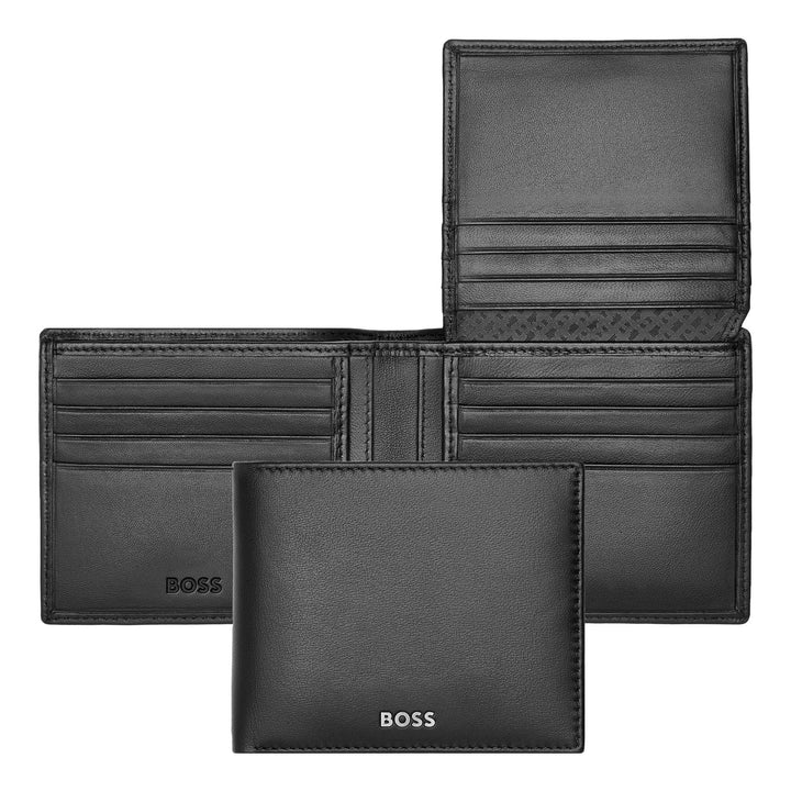 Hugo Boss Portafoglio con patta Classic Smooth Nero HLY403A