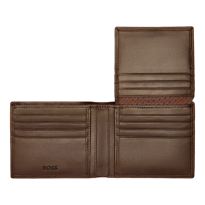 Hugo Boss Portafoglio con patta Classico Liscio Marrone HLY403Y