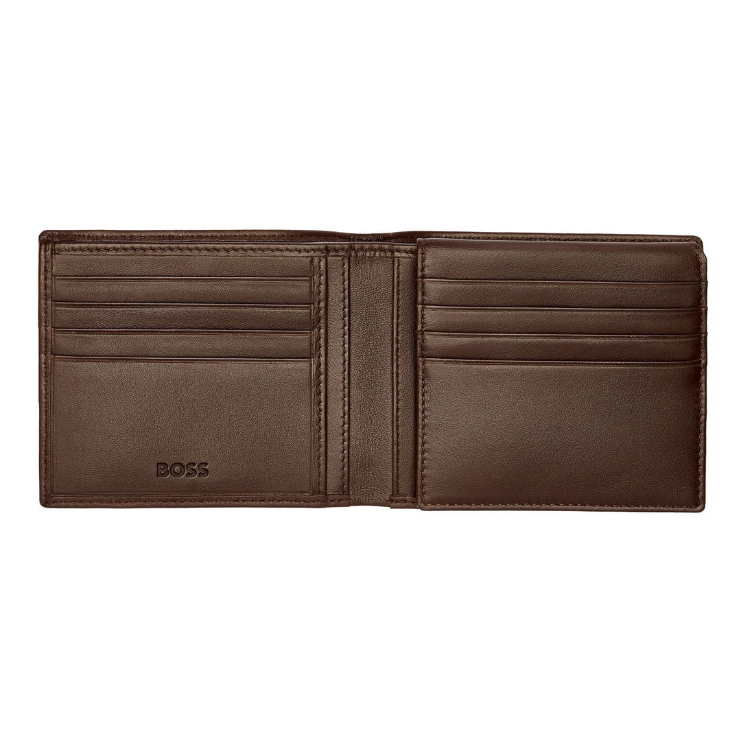 Hugo Boss Portafoglio con patta Classico Liscio Marrone HLY403Y