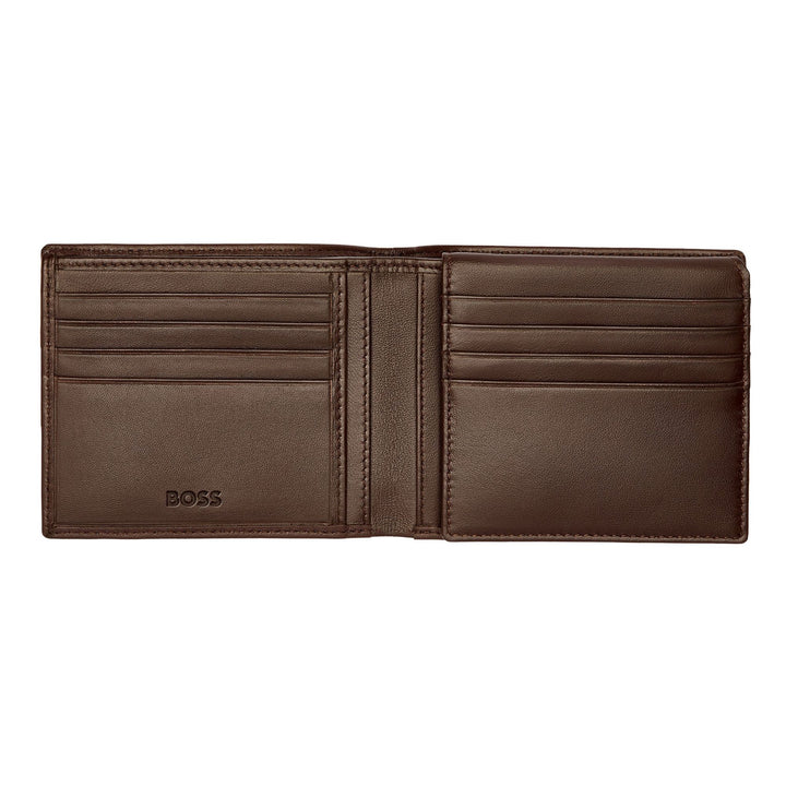 Hugo Boss Portafoglio con patta Classico Liscio Marrone HLY403Y