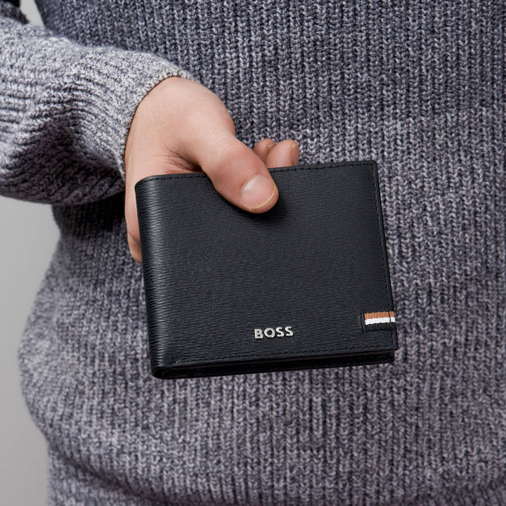Hugo Boss Portafoglio con patta Iconic Black HLY421A