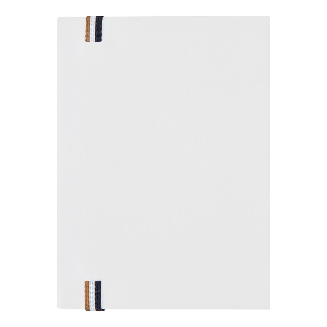 Hugo Boss Quaderno A5 Iconic Bianco a Righe HNH321WL