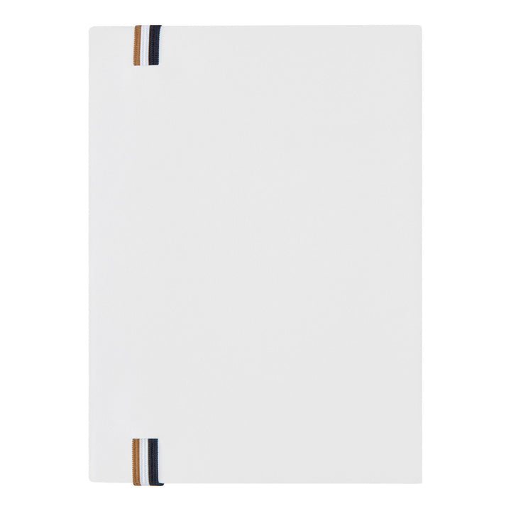 Hugo Boss Quaderno A5 Iconic Bianco a Righe HNH321WL