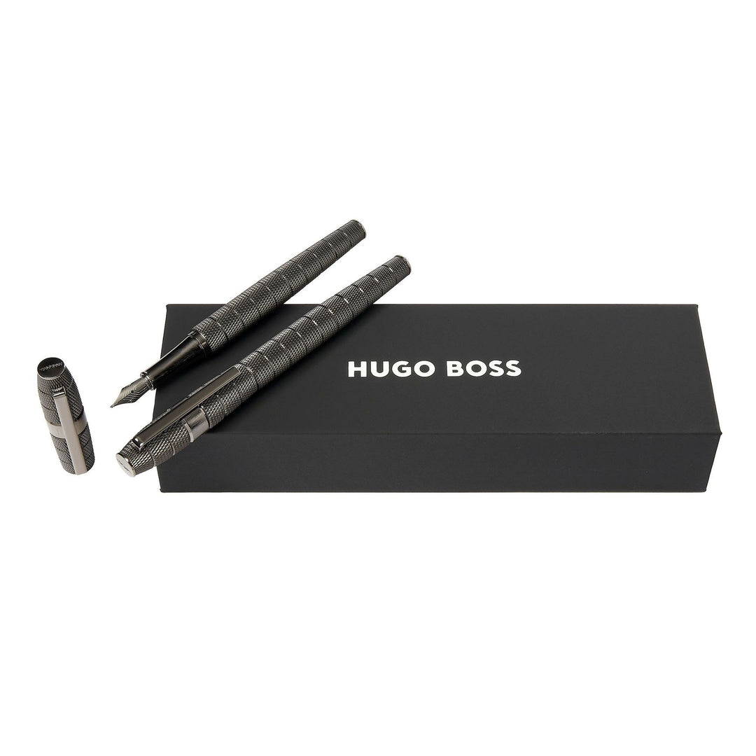 Hugo Boss Set Quantum Gun (penna roller e penna stilografica) HPPR498D