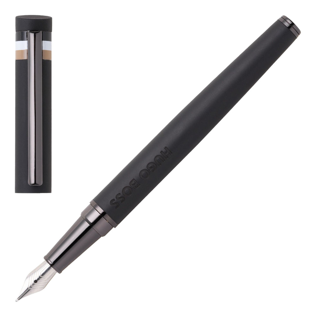 Hugo Boss Penna stilografica Loop Black Iconic HSG3522A