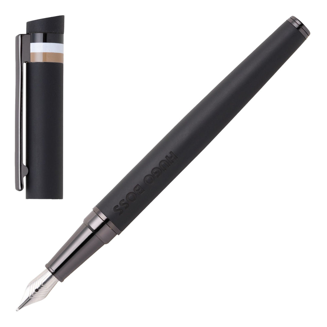Hugo Boss Penna stilografica Loop Black Iconic HSG3522A
