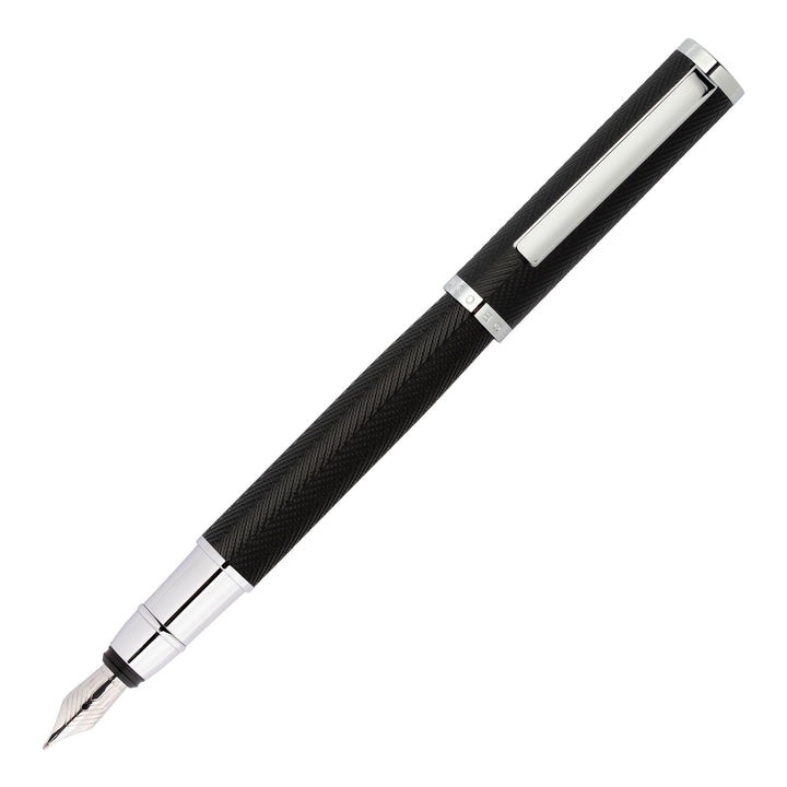 Hugo Boss Penna stilografica Formation Herringbone Chrome HSI1062B