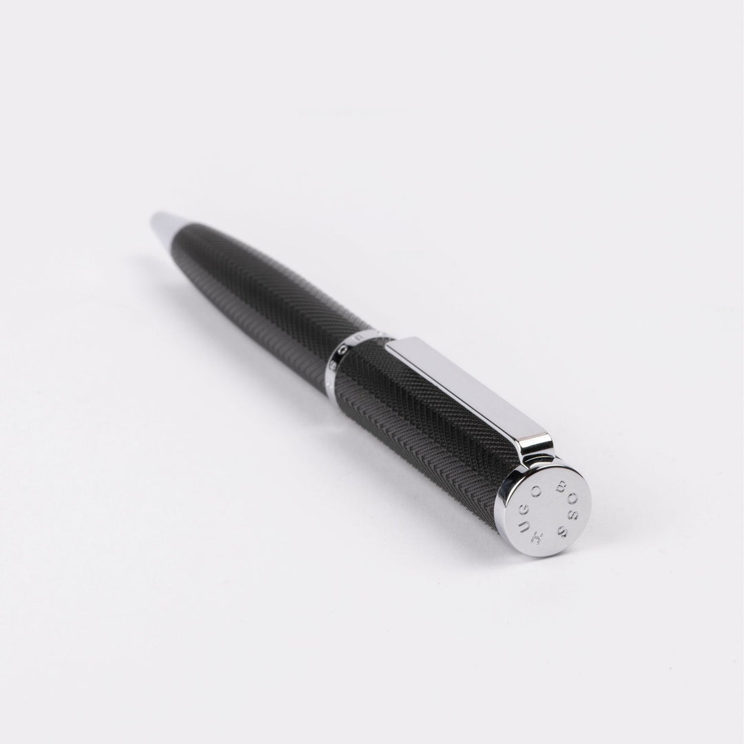 Hugo Boss Penna a sfera Formation Herringbone Chrome HSI1064B