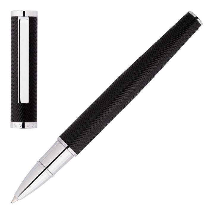 Hugo Boss Penna a sfera Formation Herringbone Chrome HSI1065B