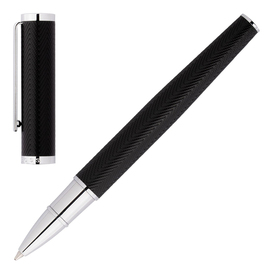 Hugo Boss Penna a sfera Formation Herringbone Chrome HSI1065B