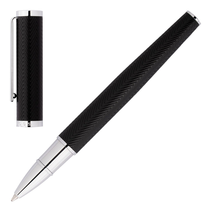 Hugo Boss Penna a sfera Formation Herringbone Chrome HSI1065B