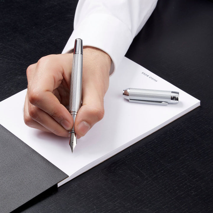 Hugo Boss Penna stilografica Elemental Silver HSI4652C