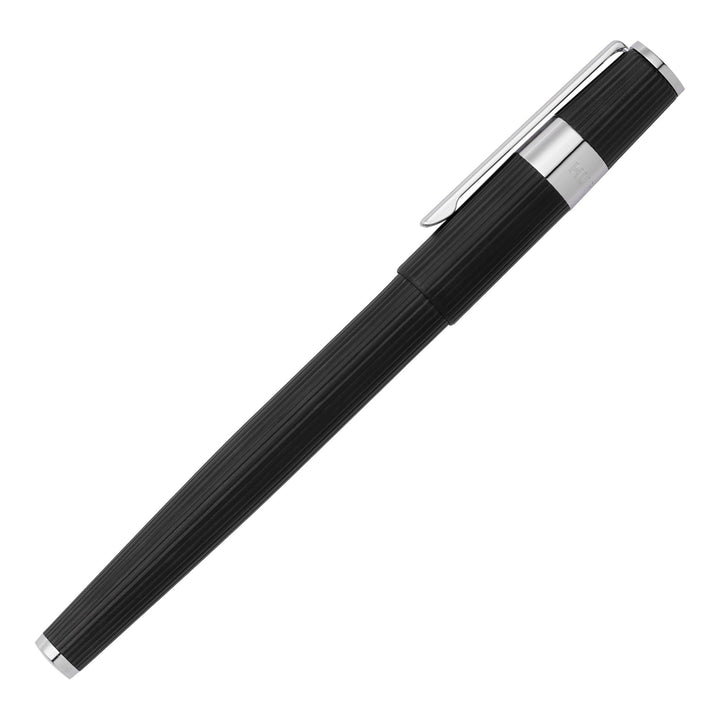Hugo Boss Penna a sfera Gear Pinstripe Nero / Cromo HSV2855A