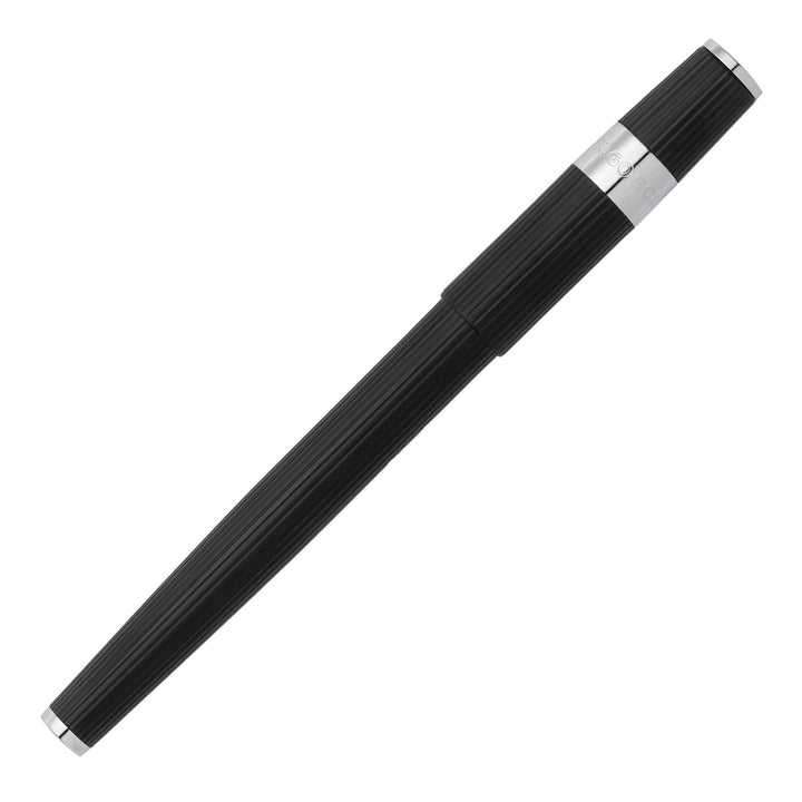 Hugo Boss Penna a sfera Gear Pinstripe Nero / Cromo HSV2855A
