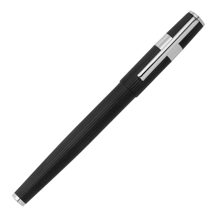 Hugo Boss Penna a sfera Gear Pinstripe Nero / Cromo HSV2855A
