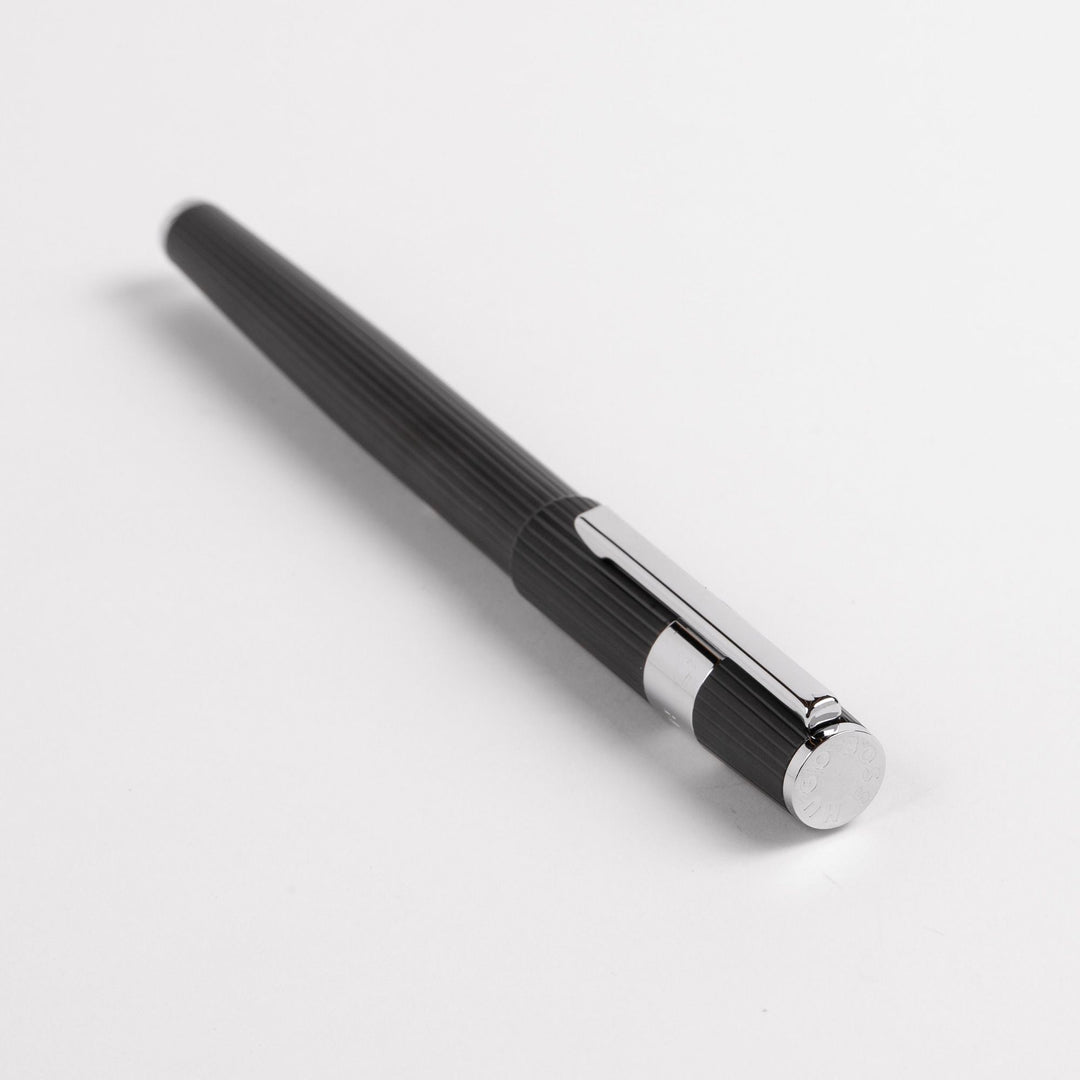 Hugo Boss Penna a sfera Gear Pinstripe Nero / Cromo HSV2855A