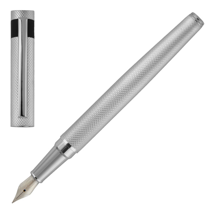 Hugo Boss Penna stilografica Loop Diamond Chrome HSW3672B