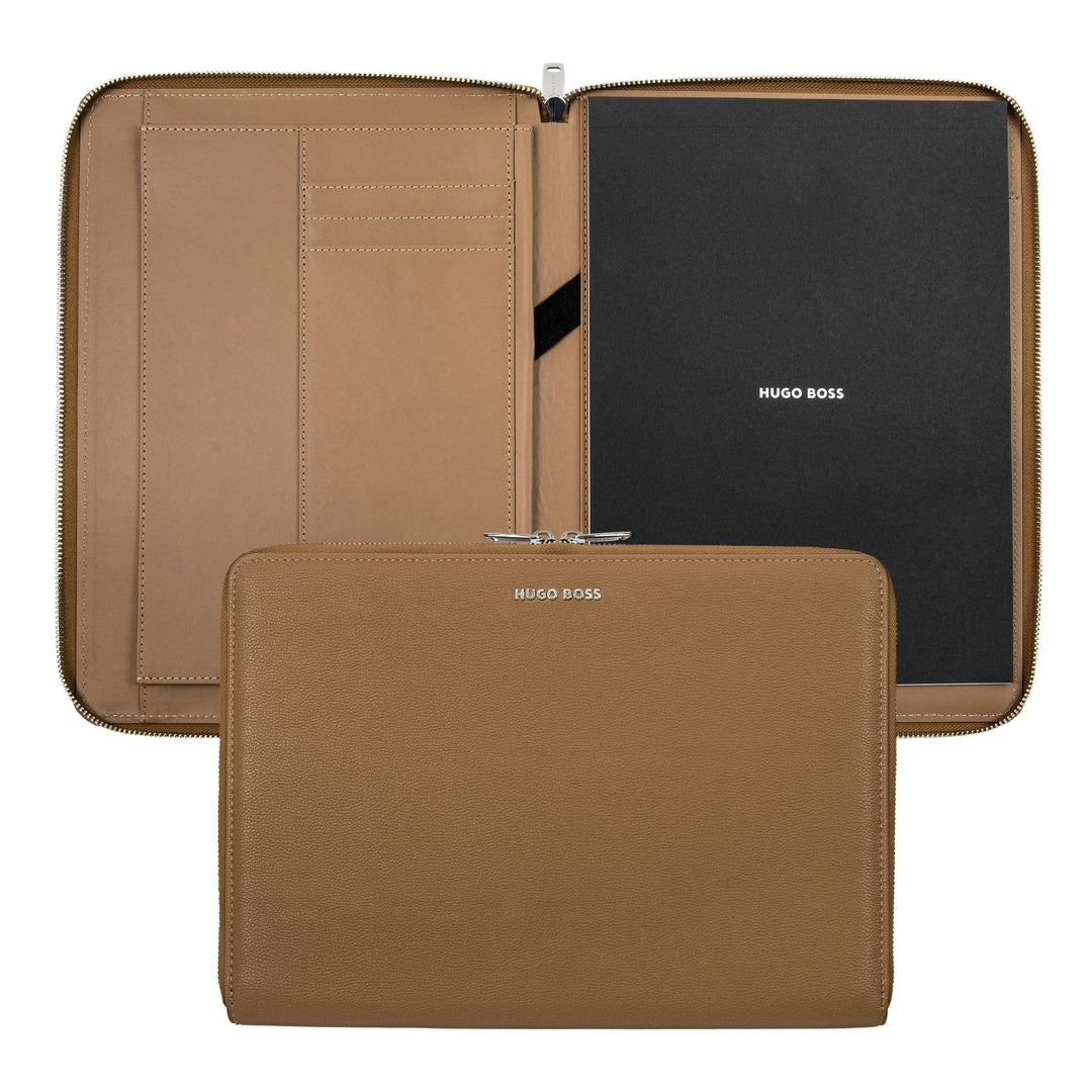 Hugo Boss Cartella portadocumenti zip A4 Pure Iconic Camel HTA410X