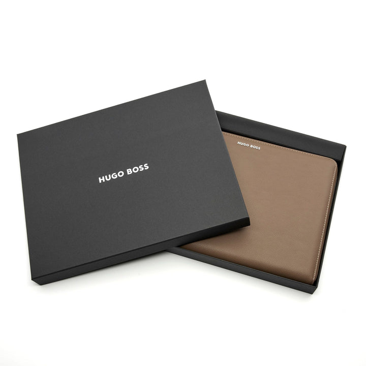 Hugo Boss Cartella portadocumenti zip A4 Pure Iconic Camel HTA410X