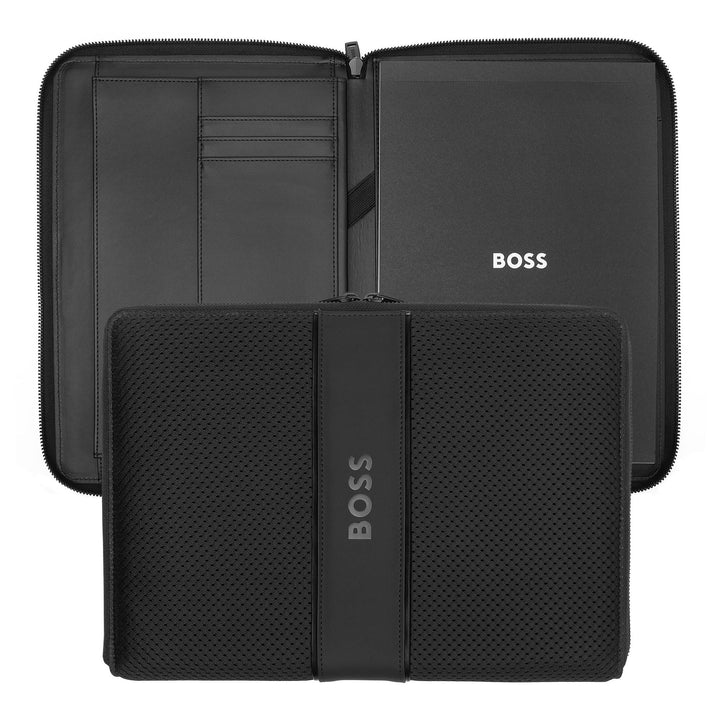 Hugo Boss Cartella per conferenze A4 Arche Nero HTF413A