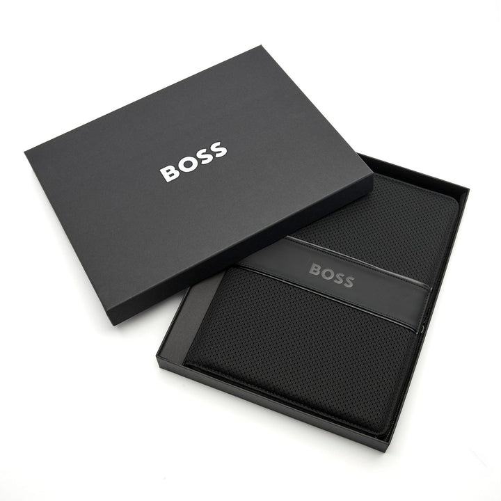 Hugo Boss Cartella per conferenze A4 Arche Nero HTF413A