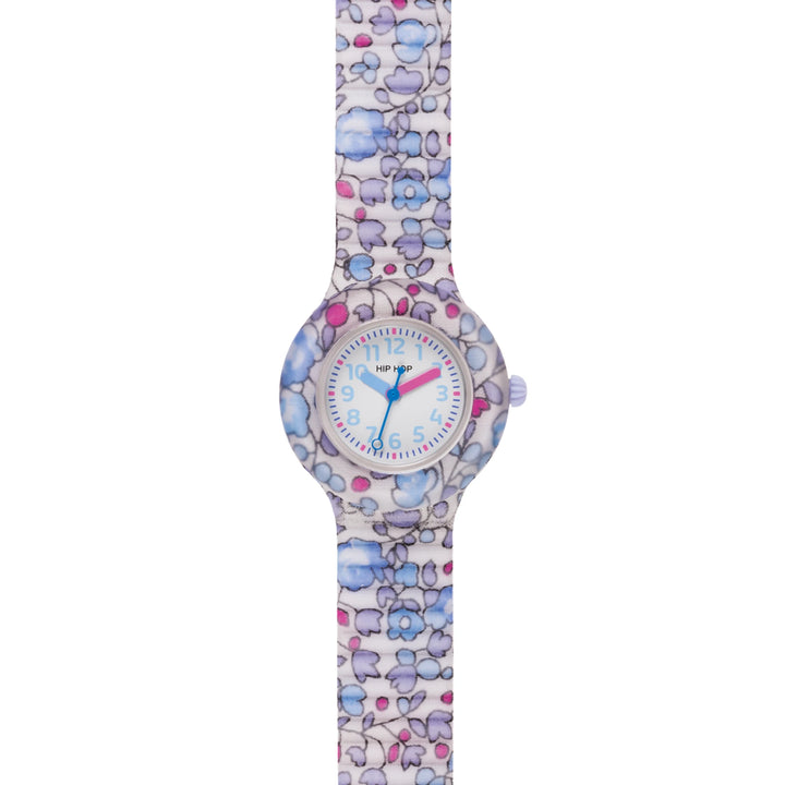 Hip Hop orologio Flower Power Light Blue 28mm HWU1270
