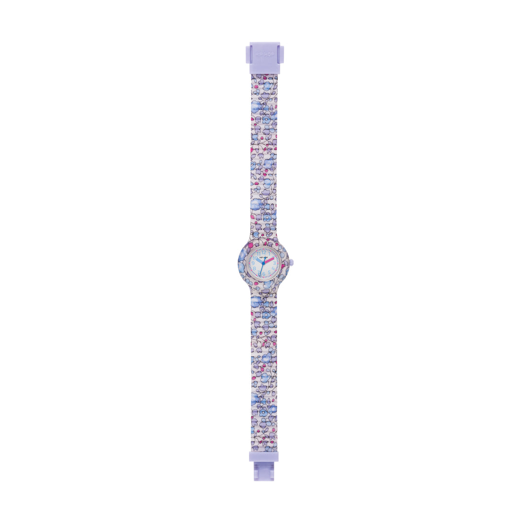 Hip Hop orologio Flower Power Light Blue 28mm HWU1270