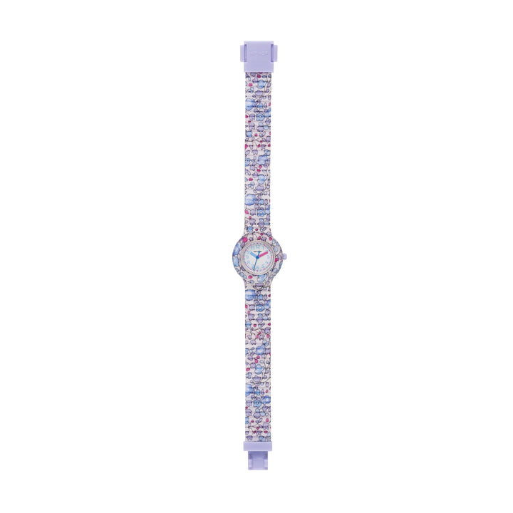 Hip Hop orologio Flower Power Light Blue 28mm HWU1270