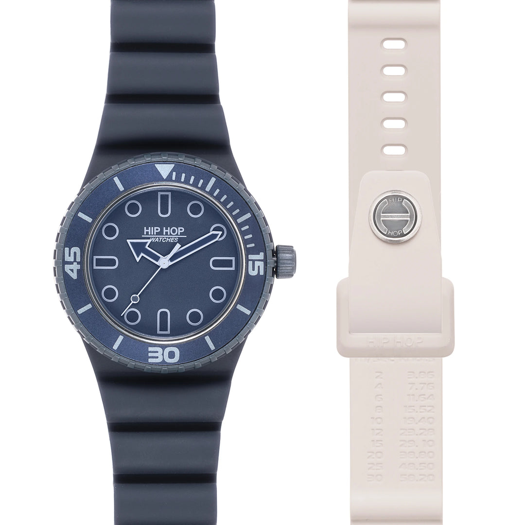 Hip Hop orologio BLU/GHIACCIO Master collection 41mm HWU13333