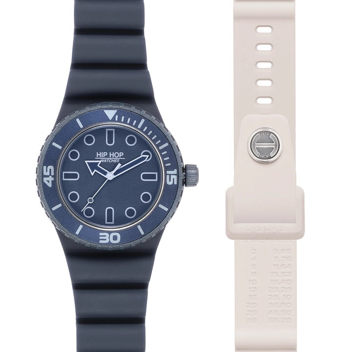 Hip Hop orologio BLU/GHIACCIO Master collection 41mm HWU13333