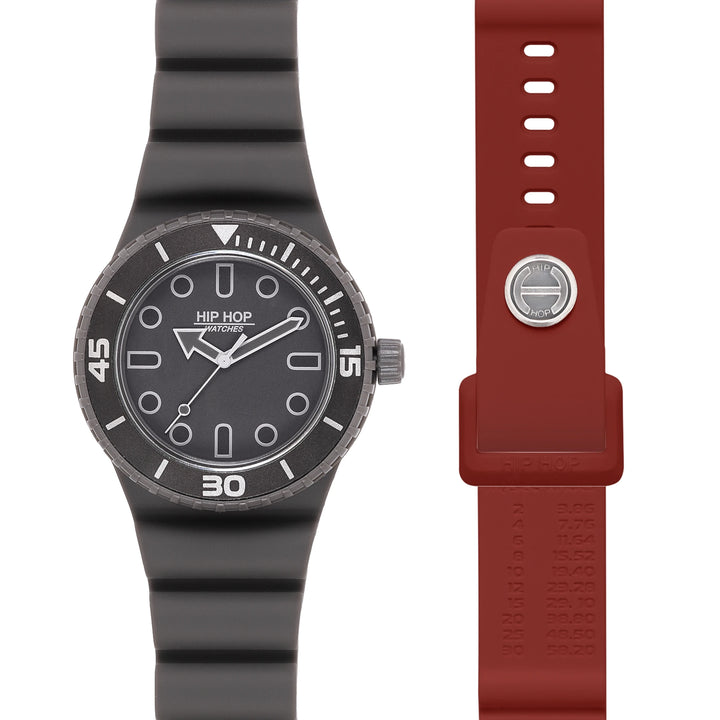 Hip Hop orologio BORDEAUX/GRIGIO Master collection 41mm HWU13334