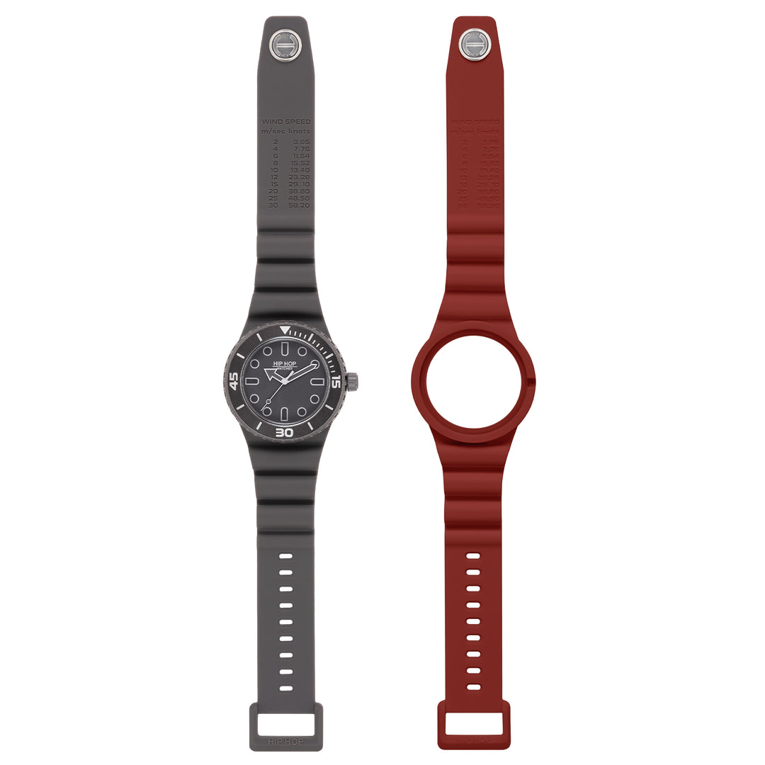 Hip Hop orologio BORDEAUX/GRIGIO Master collection 41mm HWU13334