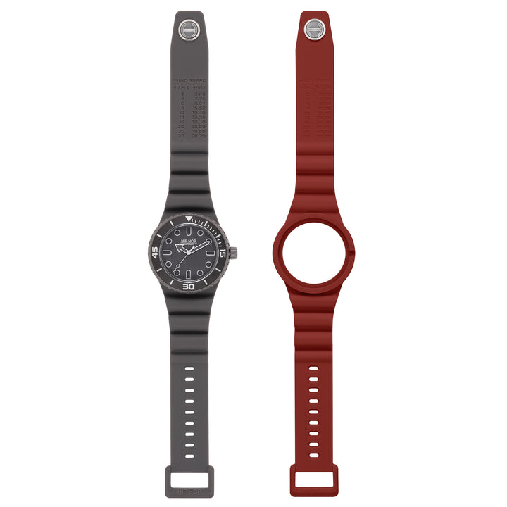 Hip Hop orologio BORDEAUX/GRIGIO Master collection 41mm HWU13334