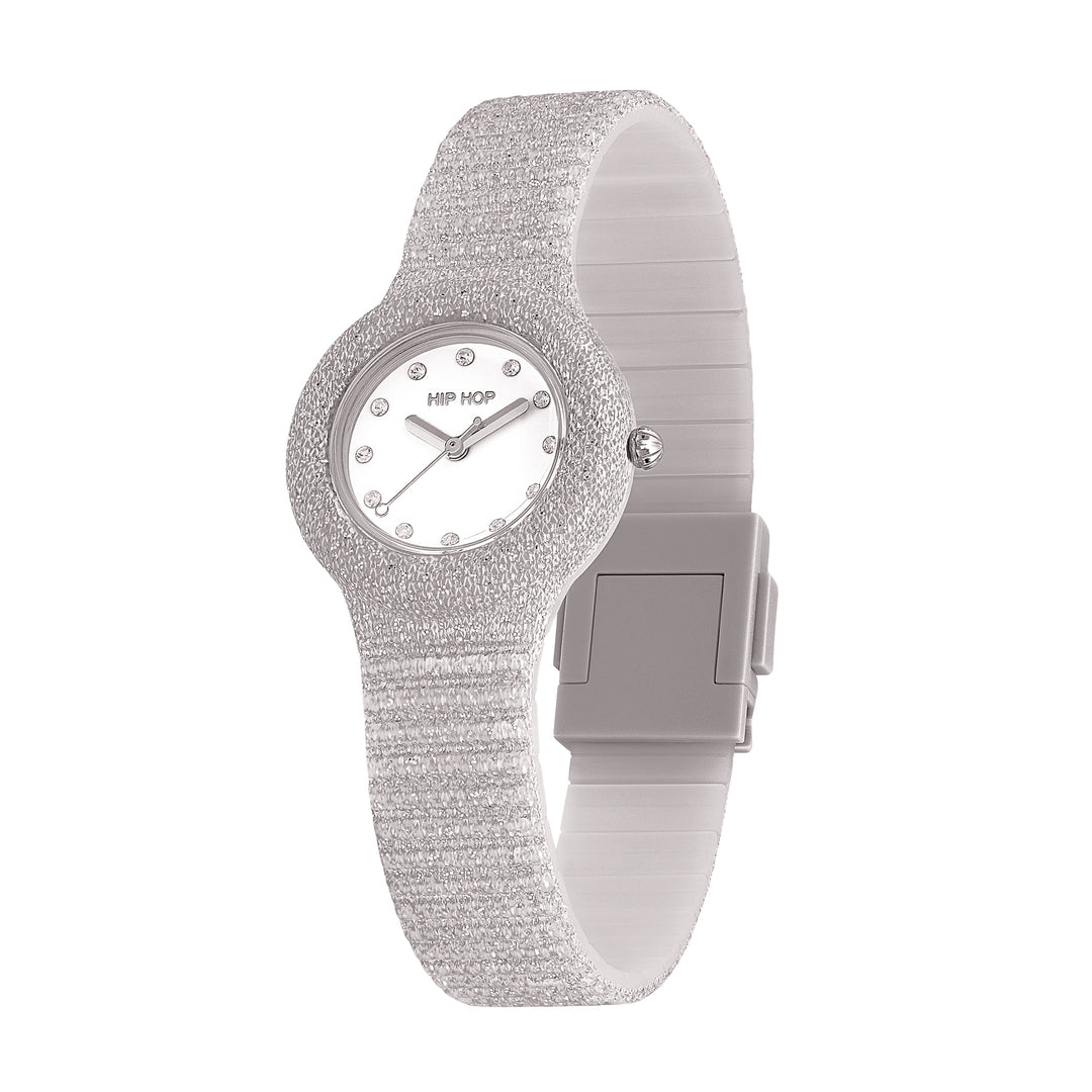 Hip-Hop-Uhr Silver Shimmer Crush 32 mm HWU1336