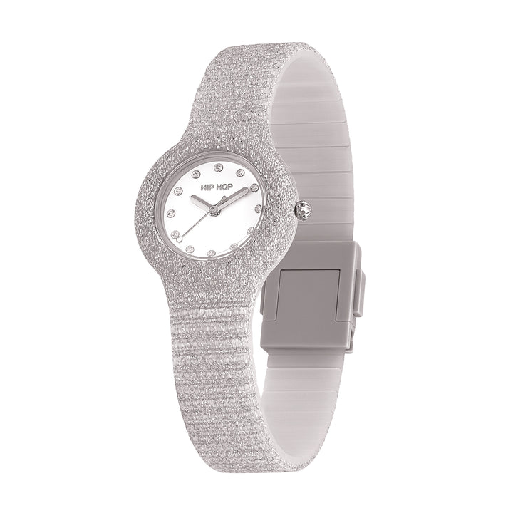 Hip-Hop-Uhr Silver Shimmer Crush 32 mm HWU1336