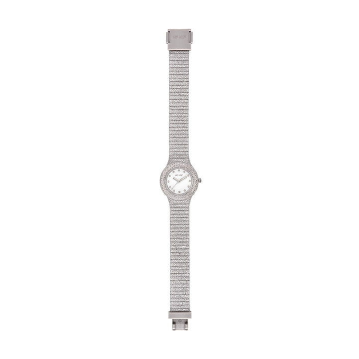 Hip-Hop-Uhr Silver Shimmer Crush 32 mm HWU1336