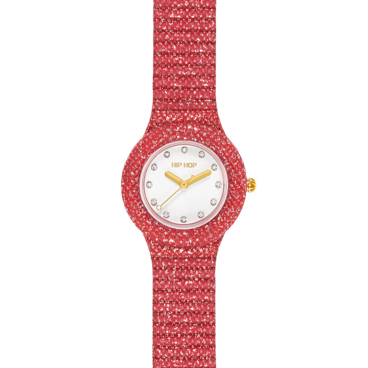 Hip-Hop-Uhr Red Shimmer Crush 32 mm HWU1338