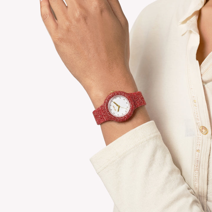 Hip-Hop-Uhr Red Shimmer Crush 32 mm HWU1338