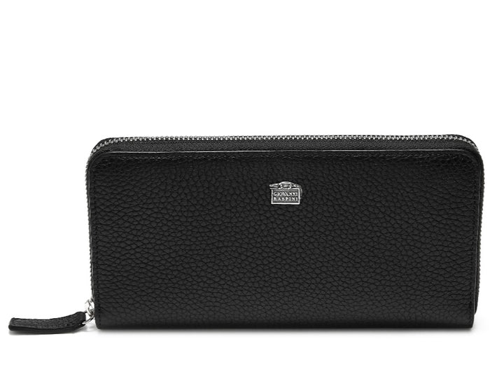 Giovanni Raspini portafoglio con zip grande pelle goffrata argento 925 L0019