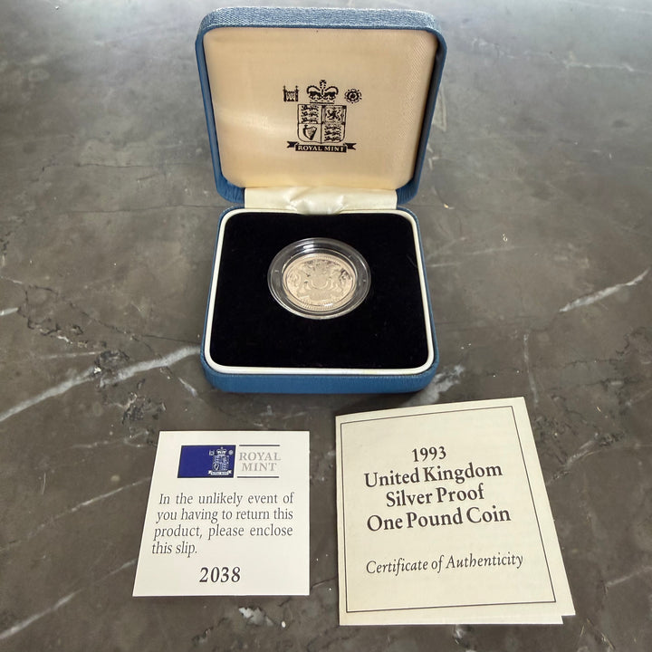 Moneta 1 sterlina argento 1993 Royal Mint