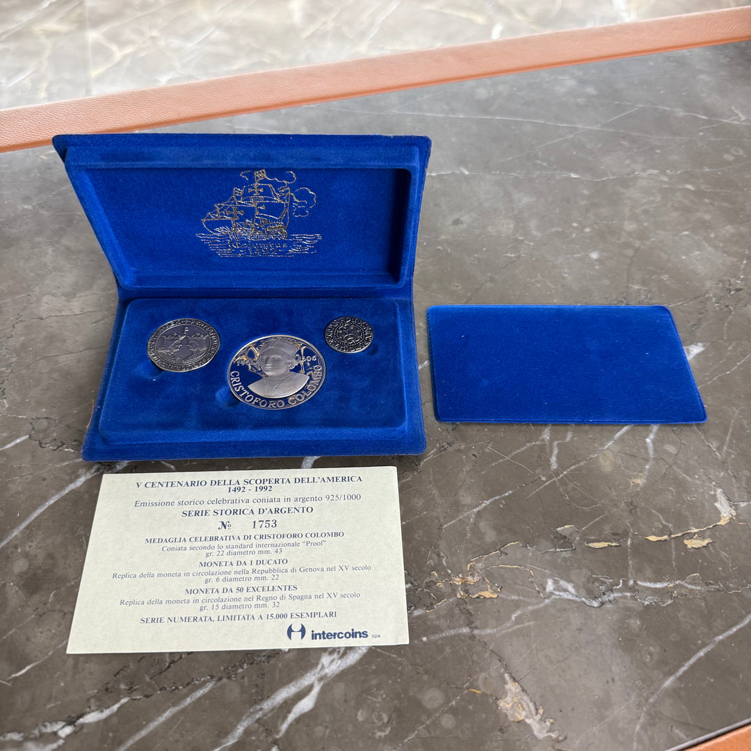 Set monete argento V centenario scoperta dell&