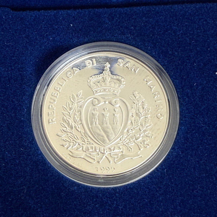 Monete in argento 5000 10000 Lire Repubblica di San Marino Amerigo Vespucci 1995