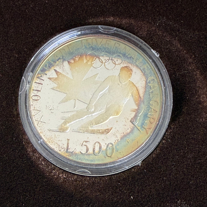 Monete in argento Repubblica di San Marino XV Olimpiade Invernale di Calgary e XXIV Olimpiade di Seul 1988