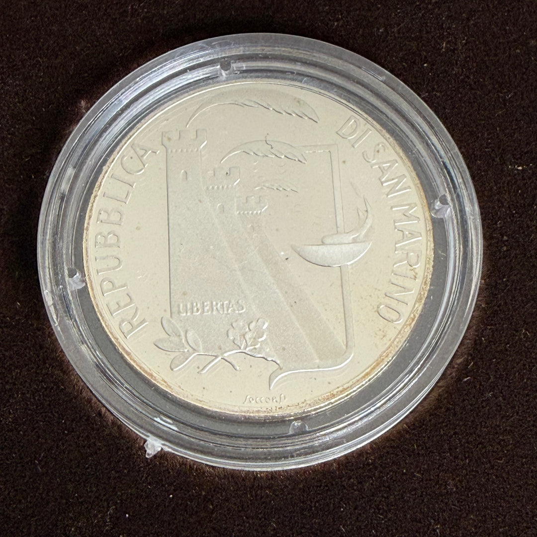 Monete in argento Repubblica di San Marino XV Olimpiade Invernale di Calgary e XXIV Olimpiade di Seul 1988