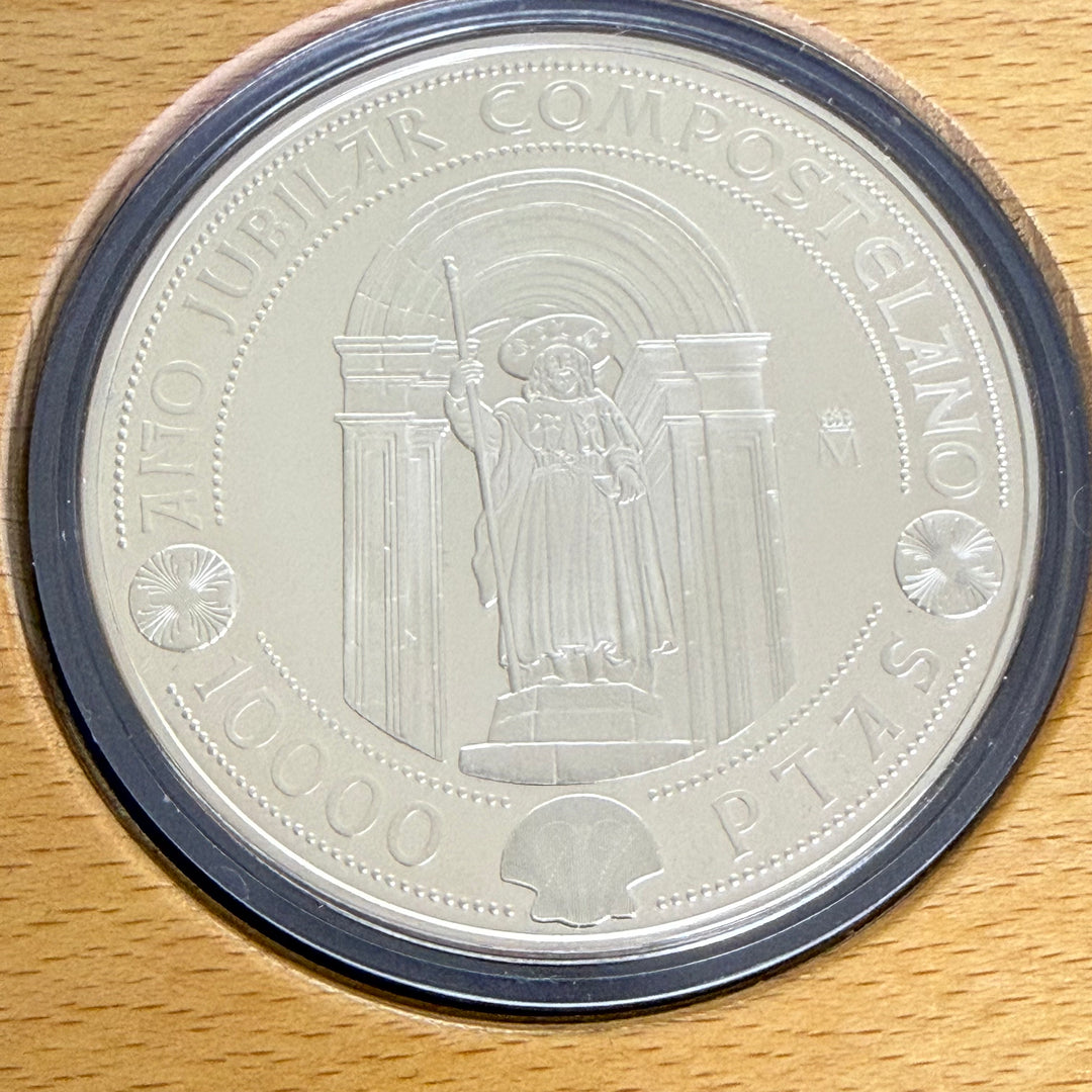Moneta in argento Cinquentín 10000 Pesetas Año Jubilar Compostelano 1999