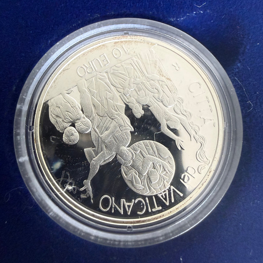 Moneta in argento 10€ Pontificato di S.S. Giovanni Paolo II Anno XXIV 2002
