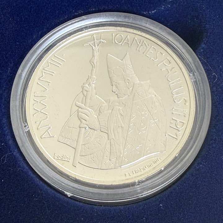 Moneta in argento 10€ Pontificato di S.S. Giovanni Paolo II Anno XXIV 2002