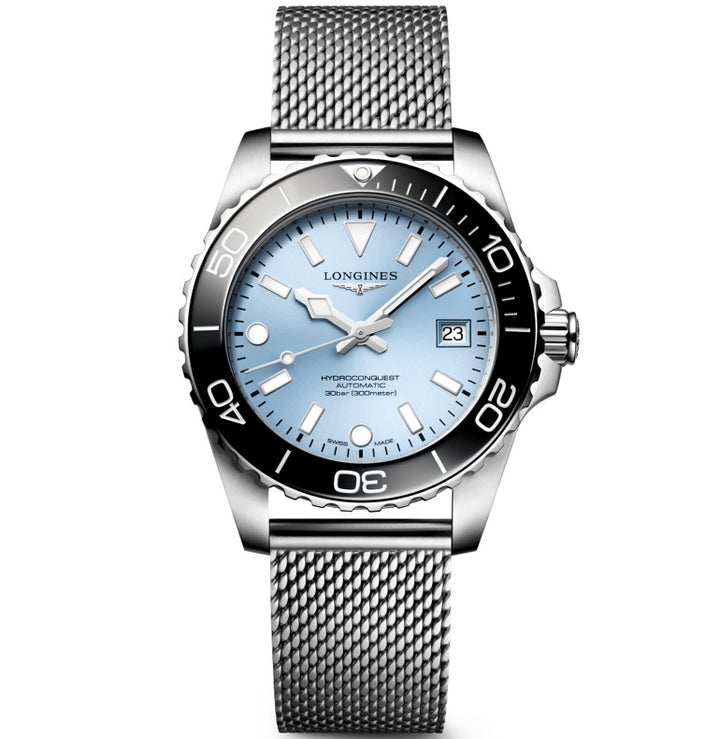 Longines orologio Hydroconquest 39mm azzurro automatico acciaio L3.779.4.99.6