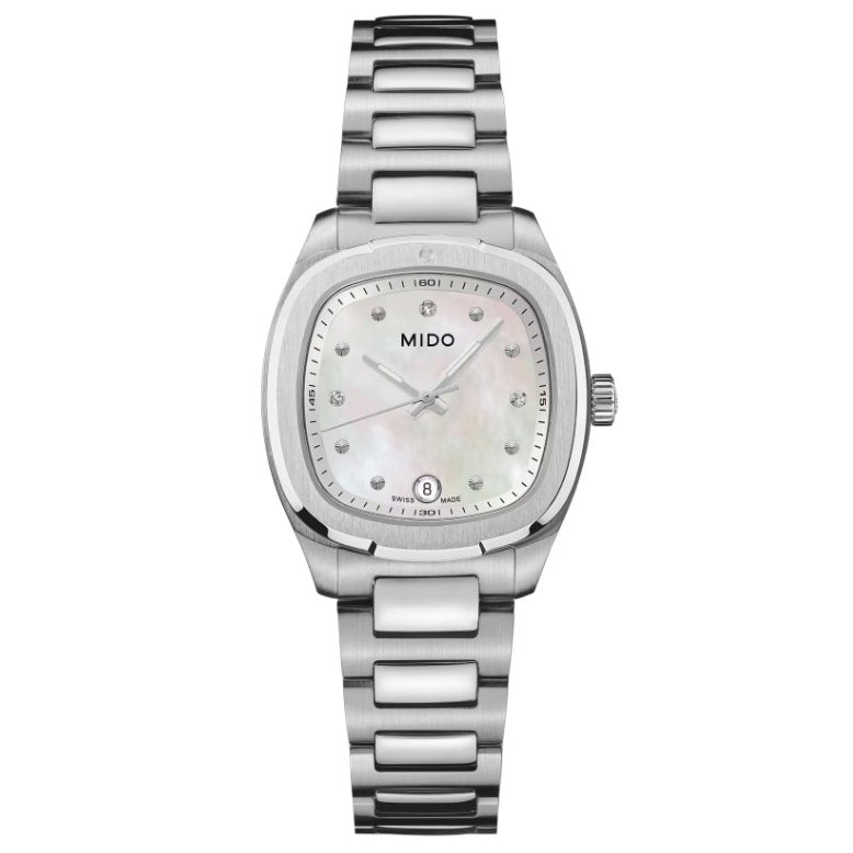 Mido orologio Multifort TV 28mm madreperla diamanti quarzo acciaio  M049.110.11.116.00