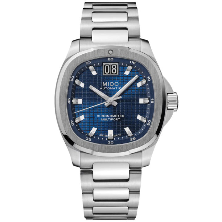 Mido watch Multifort TV Big Date Chronometer 40mm blue automatic steel M049.567.11.041.00
